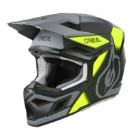 Oneal Шлем кроссовый 3Series Neon Vision V.24 серый/желтый в Оренбурге