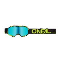 Oneal Маска кроссовая детская B-10 Attack V.24, желтый, иридиевые линзы в Оренбурге