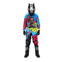 Grom Штаны кроссовые Fatbear LimeBlue в Оренбурге