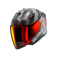 Shark Шлем Skwal I3 Jet Hellcat Mat Black/Chrome/Red в Оренбурге