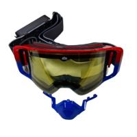 AiM Очки снегоходные с магнитной линзой и подогревом (PRO) 31-107 Accu Heated Red-Blue Glossy в Оренбурге