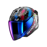 Shark Шлем Skwal I3 Jet Hellcat Black/Chrome/Blue в Оренбурге