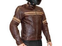 MCP Мотокуртка кожаная классическая Hemet Коричневая в Оренбурге