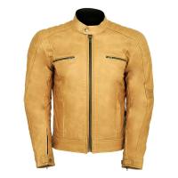 MCP Мотокуртка мужская кожаная Crispy желтый в Оренбурге