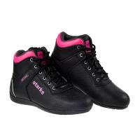 Starks Мотокеды Перфорированные женские CL-1 AIR Чёрный / Розовый в Оренбурге