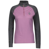 Scott Термокофта женская  Zip Defined Merino dark grey melange/cassis pink в Оренбурге