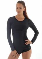 Brubeck Футболка женская дл.рукав Comfort Wool Черный в Оренбурге