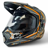 AIM Шлем кросс/эндуро JK802S Orange/Grey/Black в Оренбурге