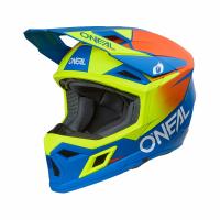 Oneal Шлем кроссовый 3Series Solid V.24 синий/желтый в Оренбурге