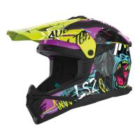 LS2 Шлем MX708 Fast II Gorilla фиолетово-желтый в Оренбурге