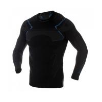 Brubeck футболка мужская длинный рукав Thermo Nilit Heat, черный/голубой в Оренбурге