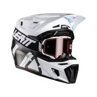 Leatt Мотошлем 9.5 Carbon-White + очки Velocity 6.5 V26 в Оренбурге