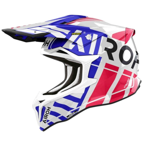 Airoh Мотошлем Strycker Brave Blue/Red Gloss в Оренбурге