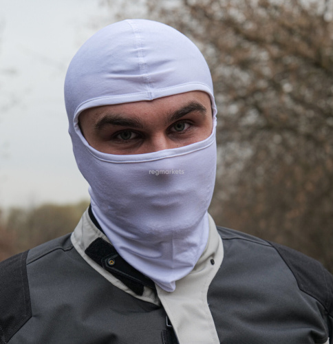 MotoLike Подшлемник Хлопок/Эластан Белый в Оренбурге