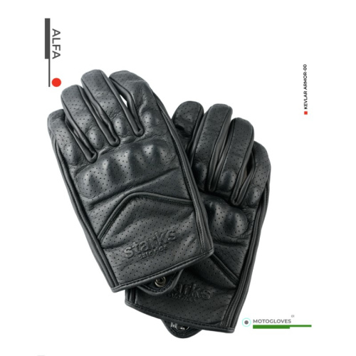Starks Мотоперчатки Alfa черный в Оренбурге