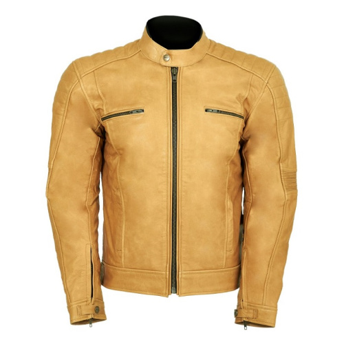 MCP Мотокуртка мужская кожаная Crispy желтый в Оренбурге